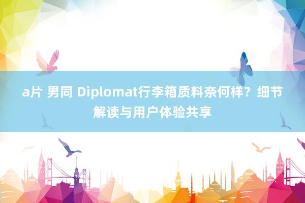 a片 男同 Diplomat行李箱质料奈何样？细节解读与用户体验共享