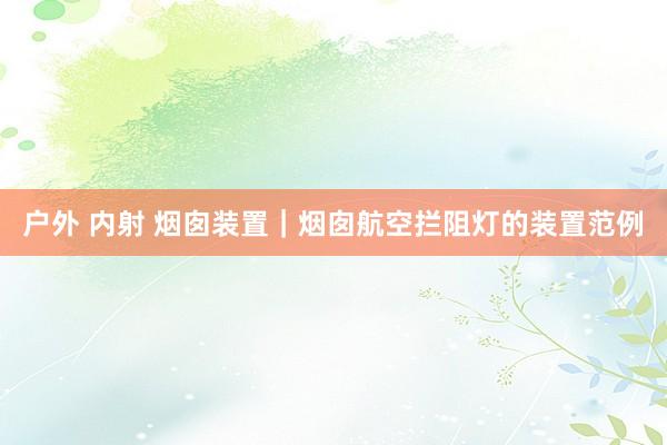 户外 内射 烟囱装置｜烟囱航空拦阻灯的装置范例