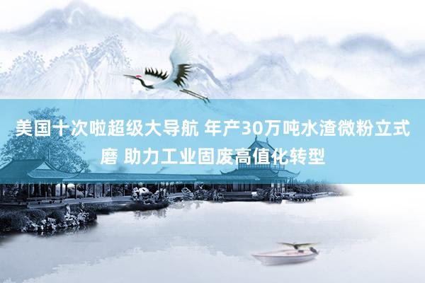 美国十次啦超级大导航 年产30万吨水渣微粉立式磨 助力工业固废高值化转型