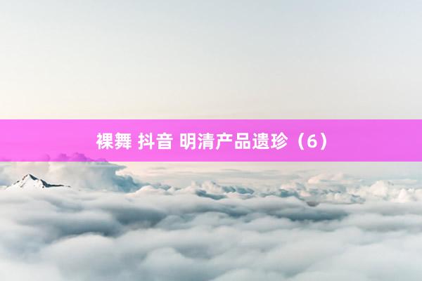 裸舞 抖音 明清产品遗珍（6）